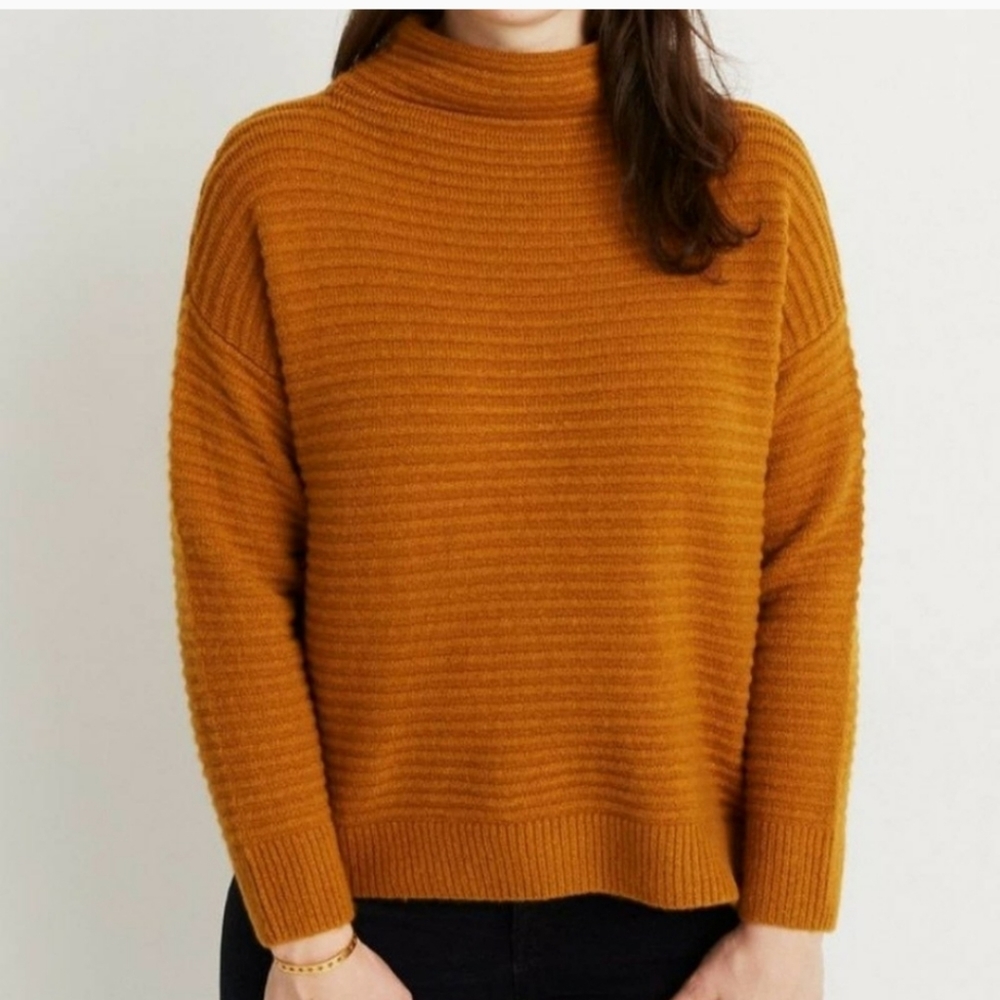 Madewell Belmont Mockneck Mustard Sweater